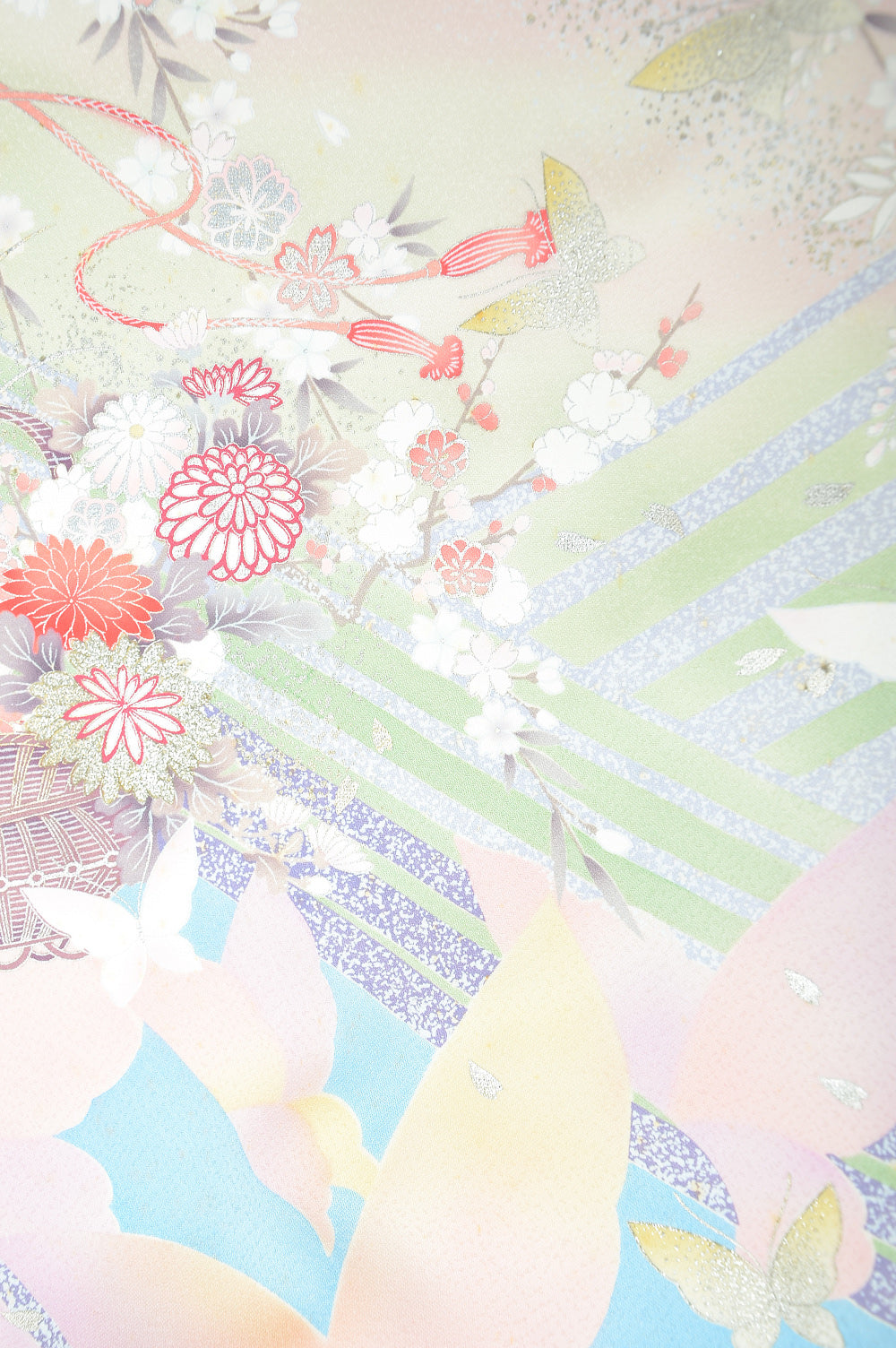 Long-sleeved kimono 6 items set / Furisode / FK#1132