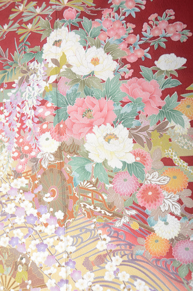 Long-sleeved kimono 6 items set / Furisode / FK#1-363