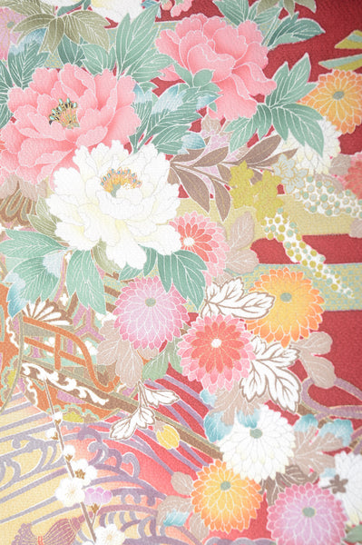 Long-sleeved kimono 6 items set / Furisode / FK#1-363