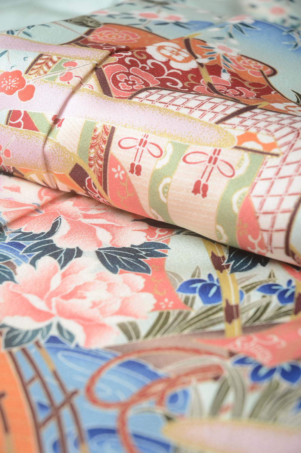 Long-sleeved kimono 6 items set / Furisode / FK#1-364