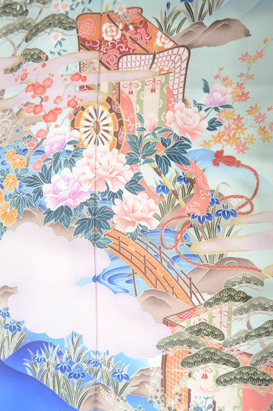 Long-sleeved kimono 6 items set / Furisode / FK#1-364