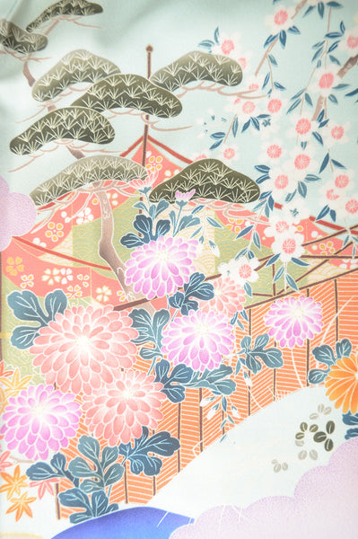 Long-sleeved kimono 6 items set / Furisode / FK#1-364