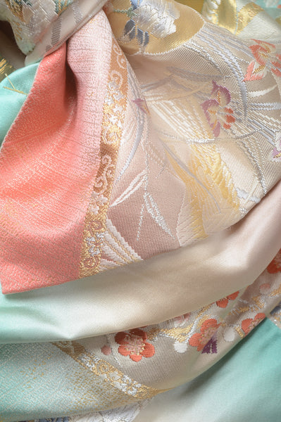 Long-sleeved kimono 6 items set / Furisode / FK#1-364