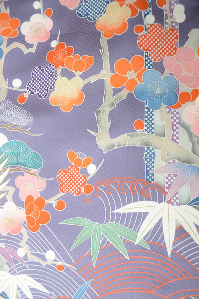 Long-sleeved kimono 6 items set / Furisode / FK#1-366