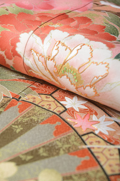 Long-sleeved kimono 6 items set / Furisode / FK#1-304