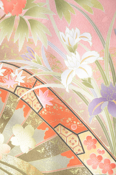 Long-sleeved kimono 6 items set / Furisode / FK#1-304