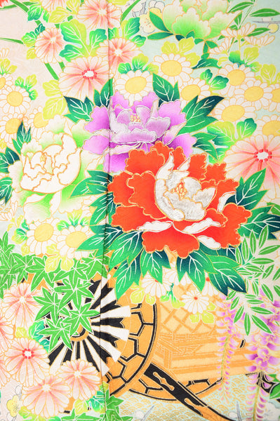 Long-sleeved kimono 6 items set / Furisode / FK#817