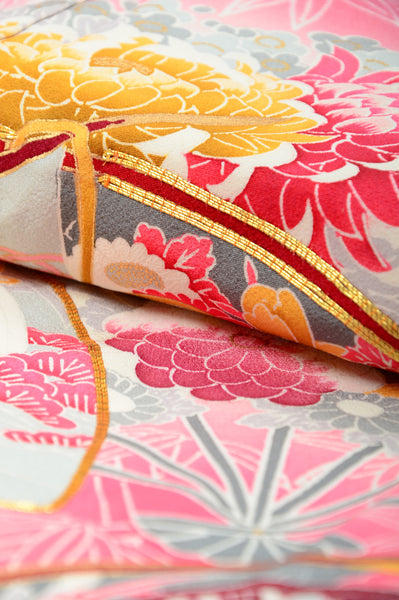 Long-sleeved kimono 6 items set / Furisode / FK#820