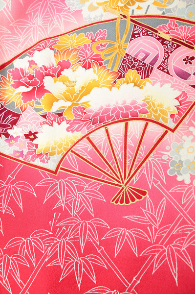 Long-sleeved kimono 6 items set / Furisode / FK#820