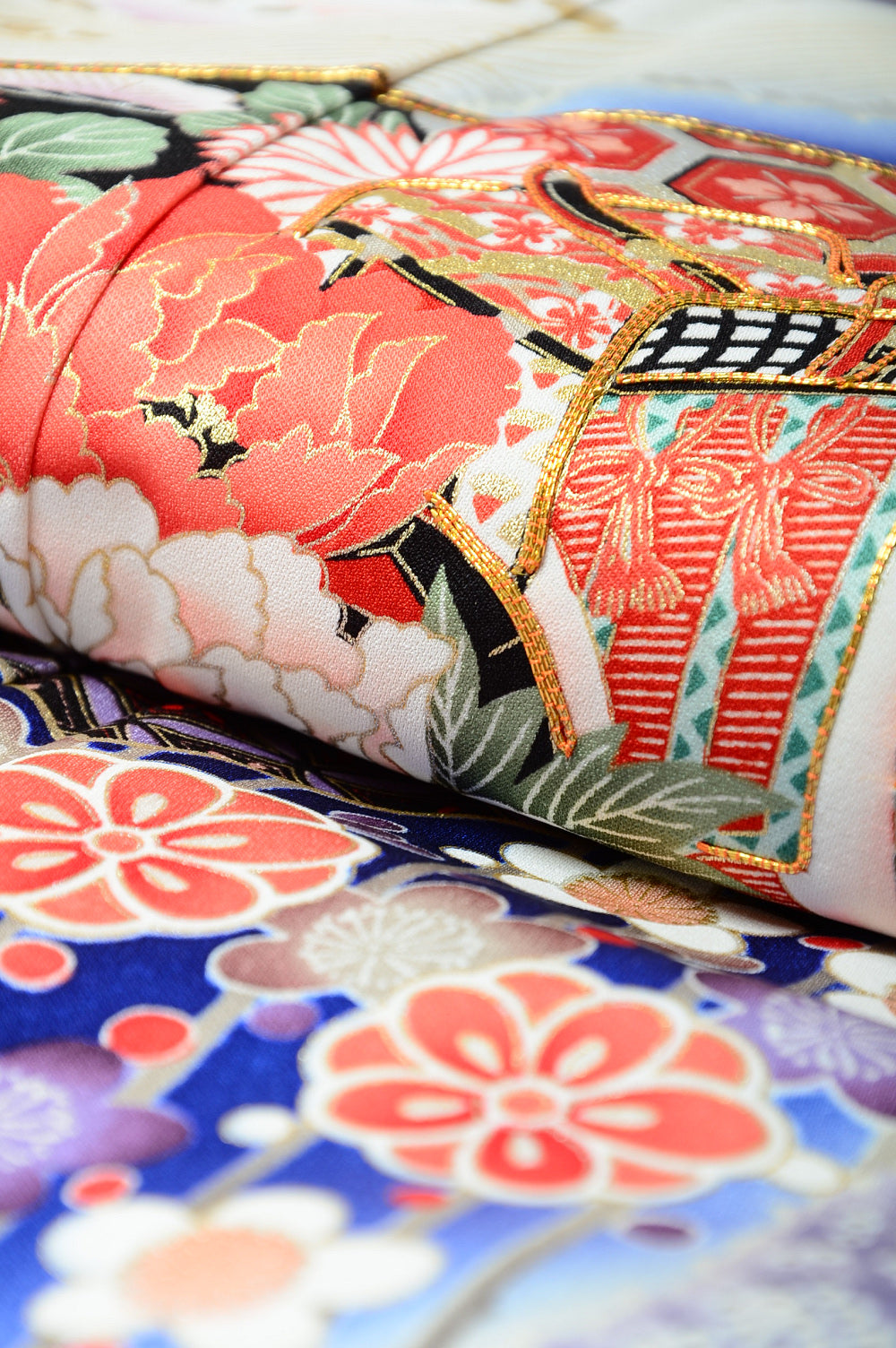 Long-sleeved kimono 6 items set / Furisode / FK#571