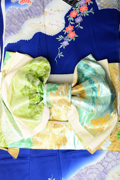 Long-sleeved kimono 6 items set / Furisode / FK#571