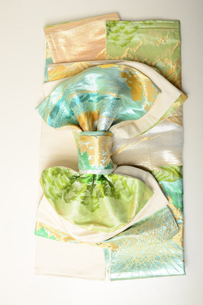 Long-sleeved kimono 6 items set / Furisode / FK#571