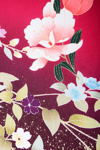 Long-sleeved kimono 6 items set / Furisode / FK#572