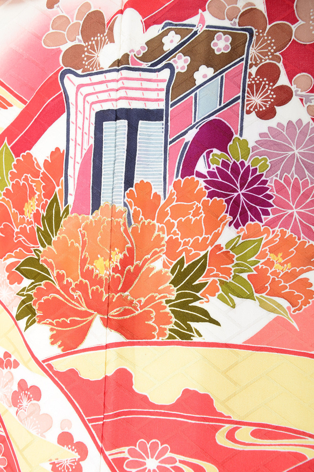 Long-sleeved kimono 6 items set / Furisode / FK#989