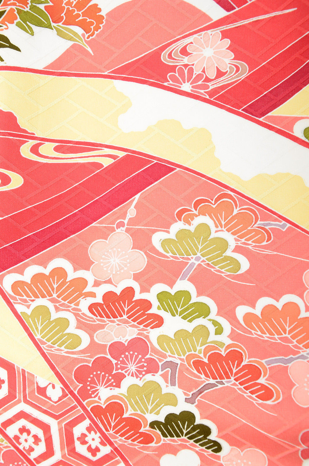 Long-sleeved kimono 6 items set / Furisode / FK#989