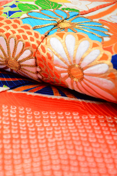 Long-sleeved kimono 6 items set / Furisode / FK#991