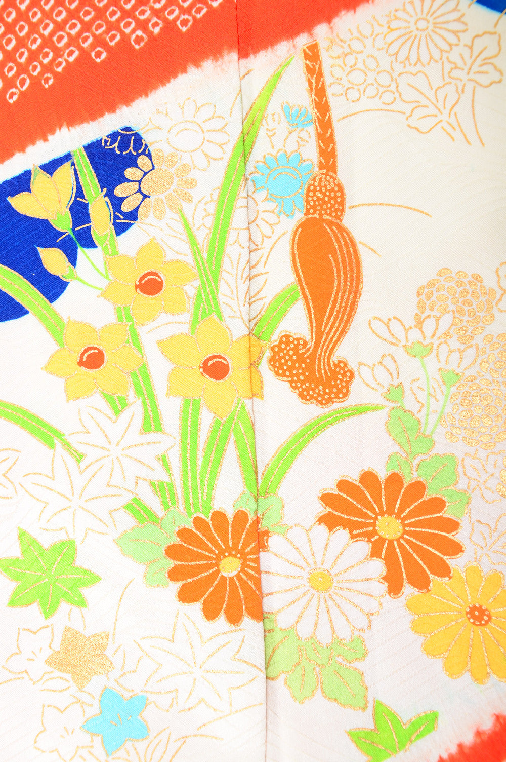 Long-sleeved kimono 6 items set / Furisode / FK#991