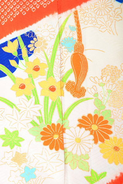 Long-sleeved kimono 6 items set / Furisode / FK#991