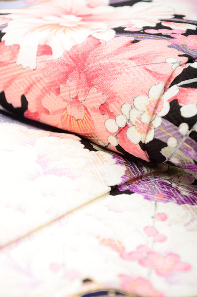 Long-sleeved kimono 6 items set / Furisode / FK#993