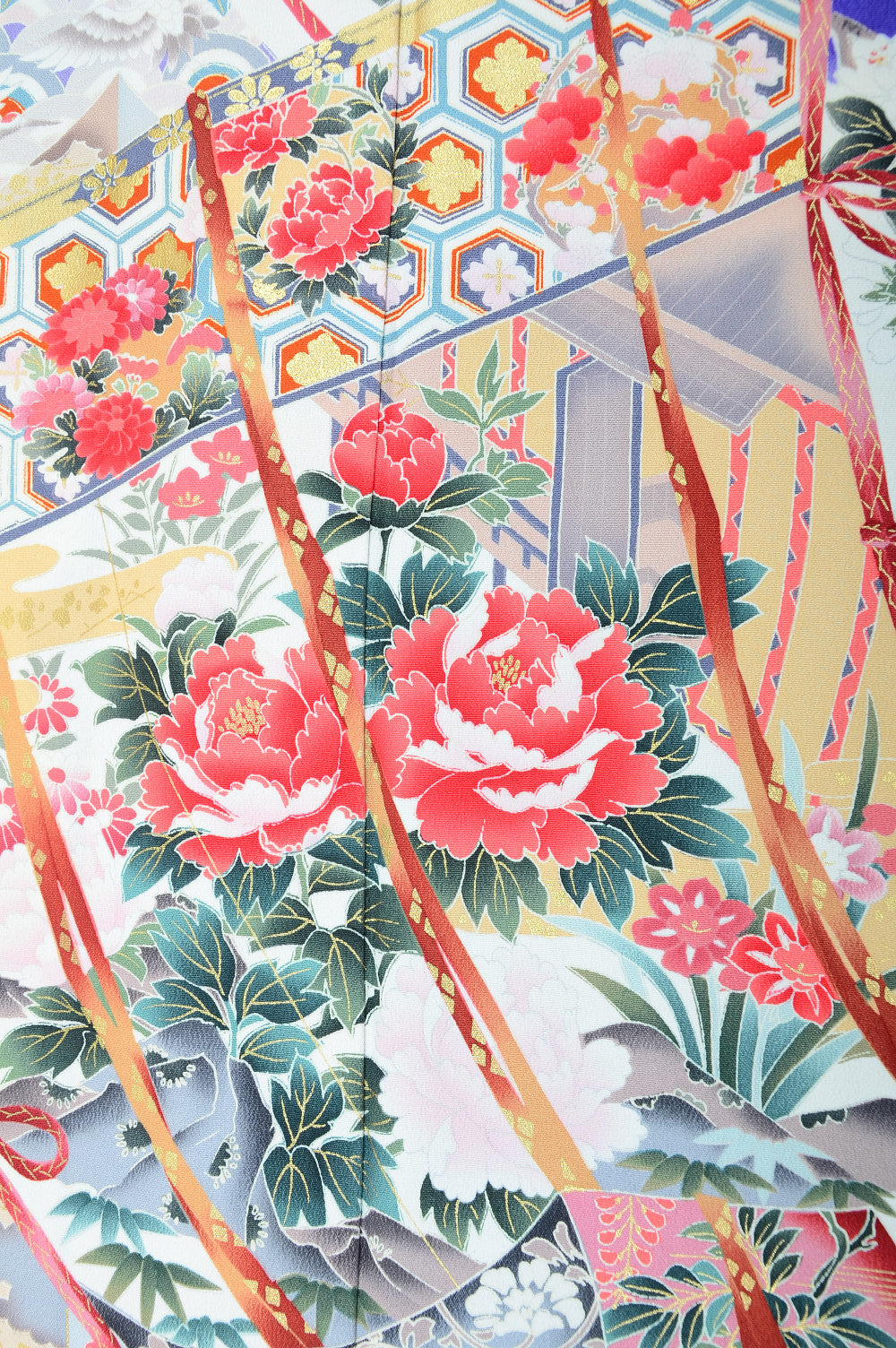 Long-sleeved kimono 6 items set / Furisode / FK#940