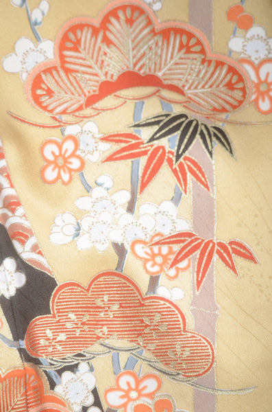Long-sleeved kimono 6 items set / Furisode / FK#1-681