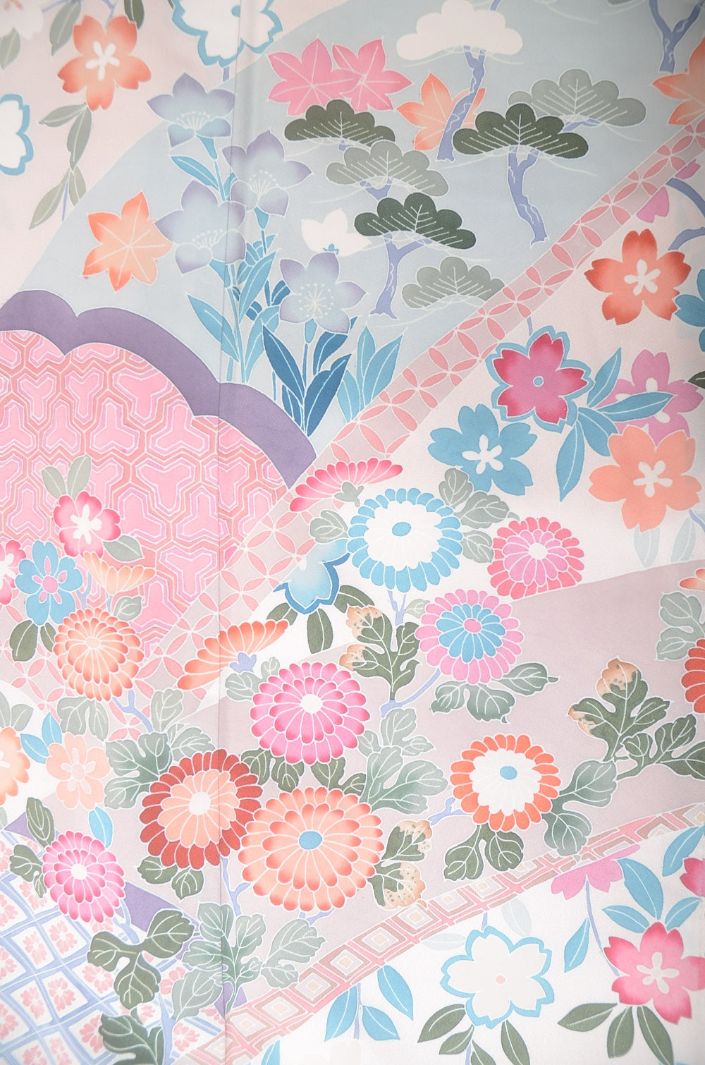 Long-sleeved kimono 6 items set / Furisode / FK#1-689