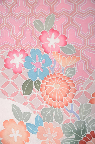 Long-sleeved kimono 6 items set / Furisode / FK#1-689