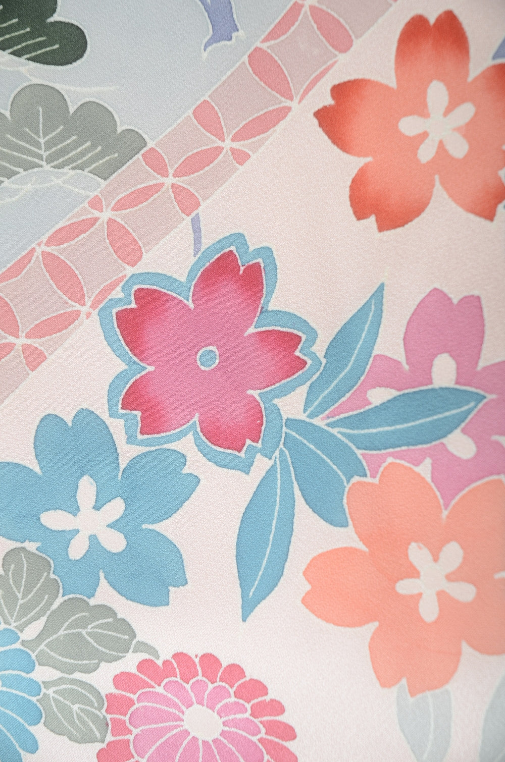 Long-sleeved kimono 6 items set / Furisode / FK#1-689