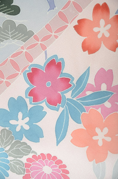 Long-sleeved kimono 6 items set / Furisode / FK#1-689