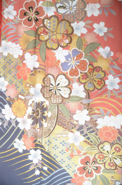 Long-sleeved kimono 6 items set / Furisode / FK#1-693