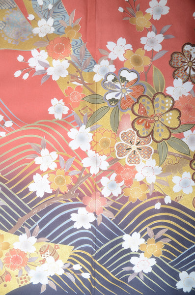 Long-sleeved kimono 6 items set / Furisode / FK#1-693