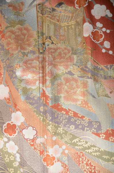 Long-sleeved kimono 6 items set / Furisode / FK#1-696