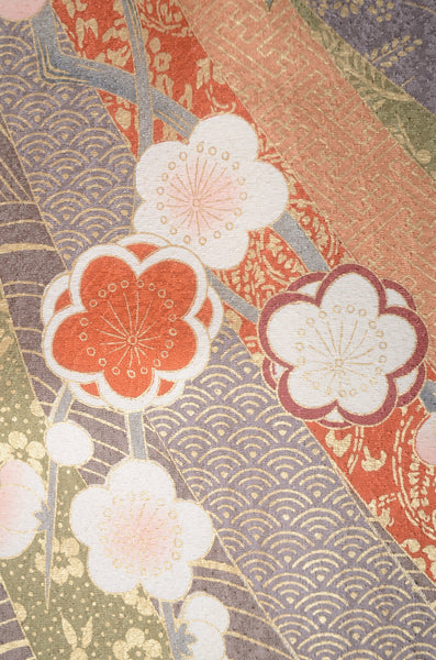 Long-sleeved kimono 6 items set / Furisode / FK#1-696