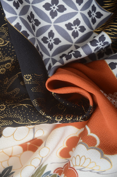 Long-sleeved kimono 6 items set / Furisode / FK#1-697