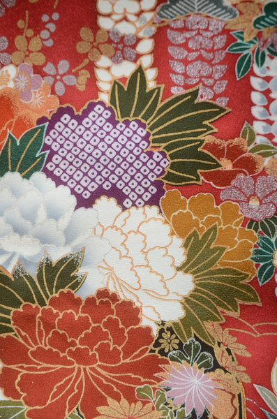 Long-sleeved kimono 6 items set / Furisode / FK#1-707