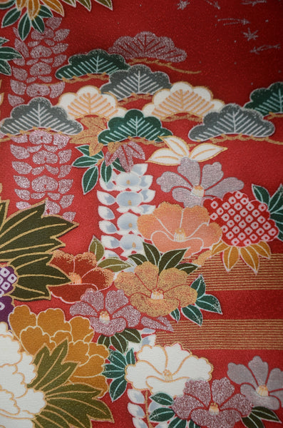 Long-sleeved kimono 6 items set / Furisode / FK#1-707