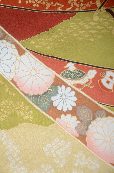 Long-sleeved kimono 6 items set / Furisode / FK#1-714