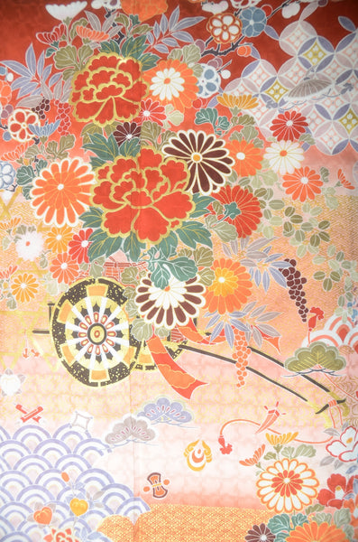 Long-sleeved kimono 6 items set / Furisode / FK#1-733