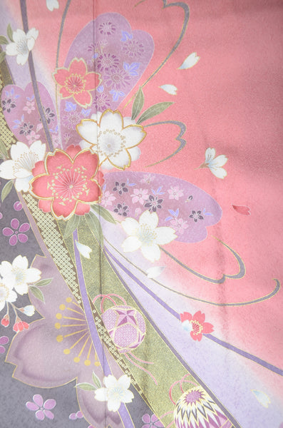 Long-sleeved kimono 6 items set / Furisode / FK#1-735