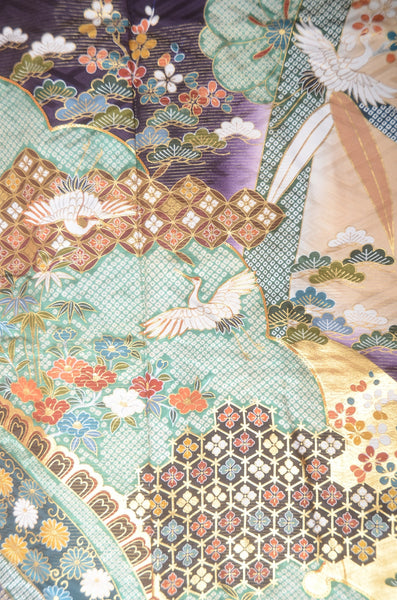 Long-sleeved kimono 6 items set / Furisode / FK#1-738