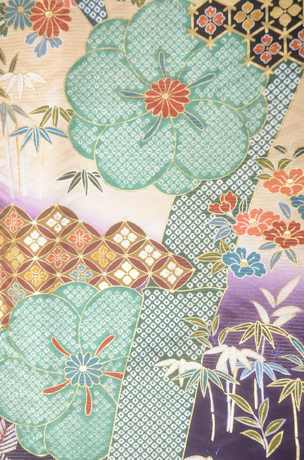 Long-sleeved kimono 6 items set / Furisode / FK#1-738