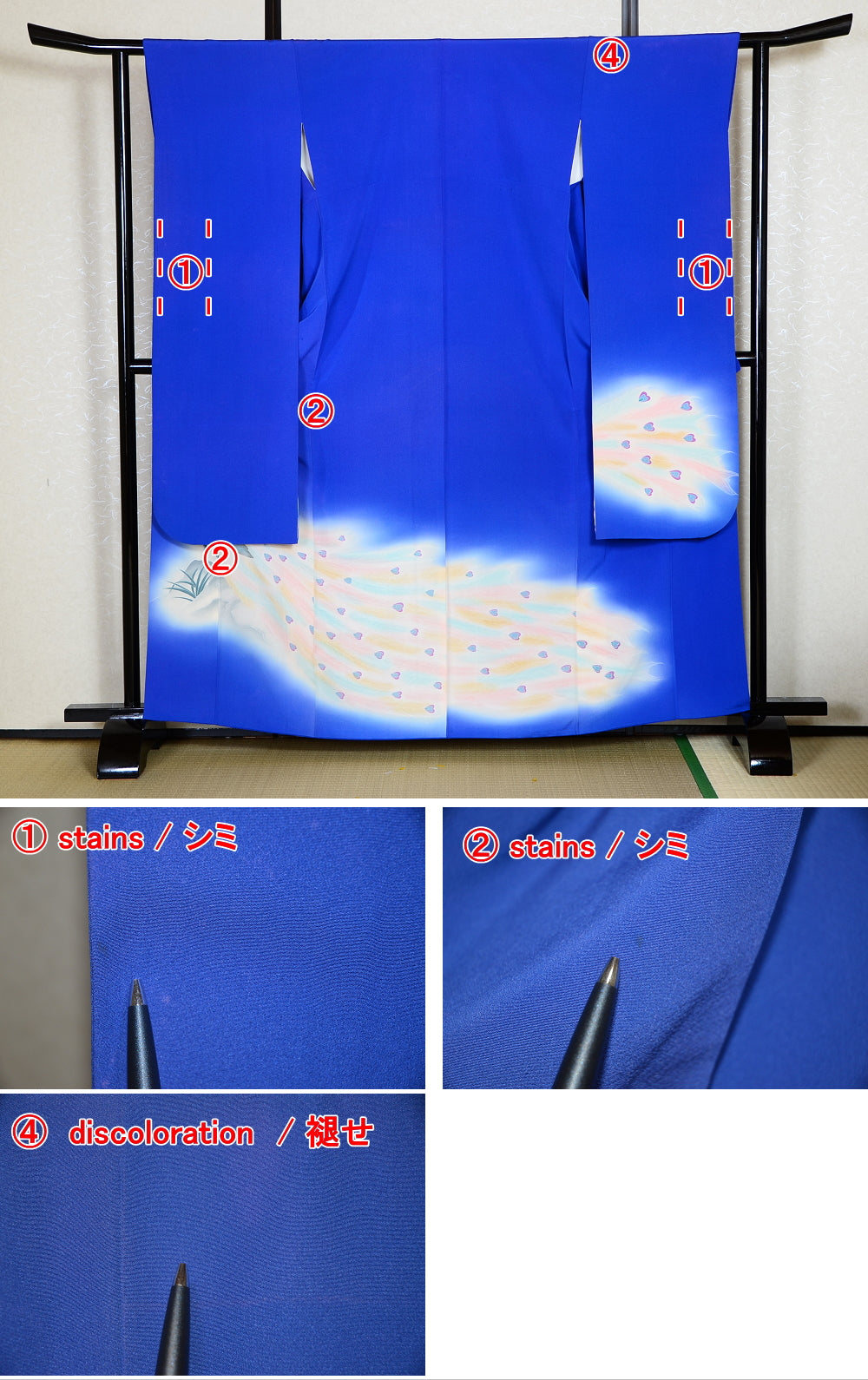 Long-sleeved kimono 6 items set / Furisode / FK#986
