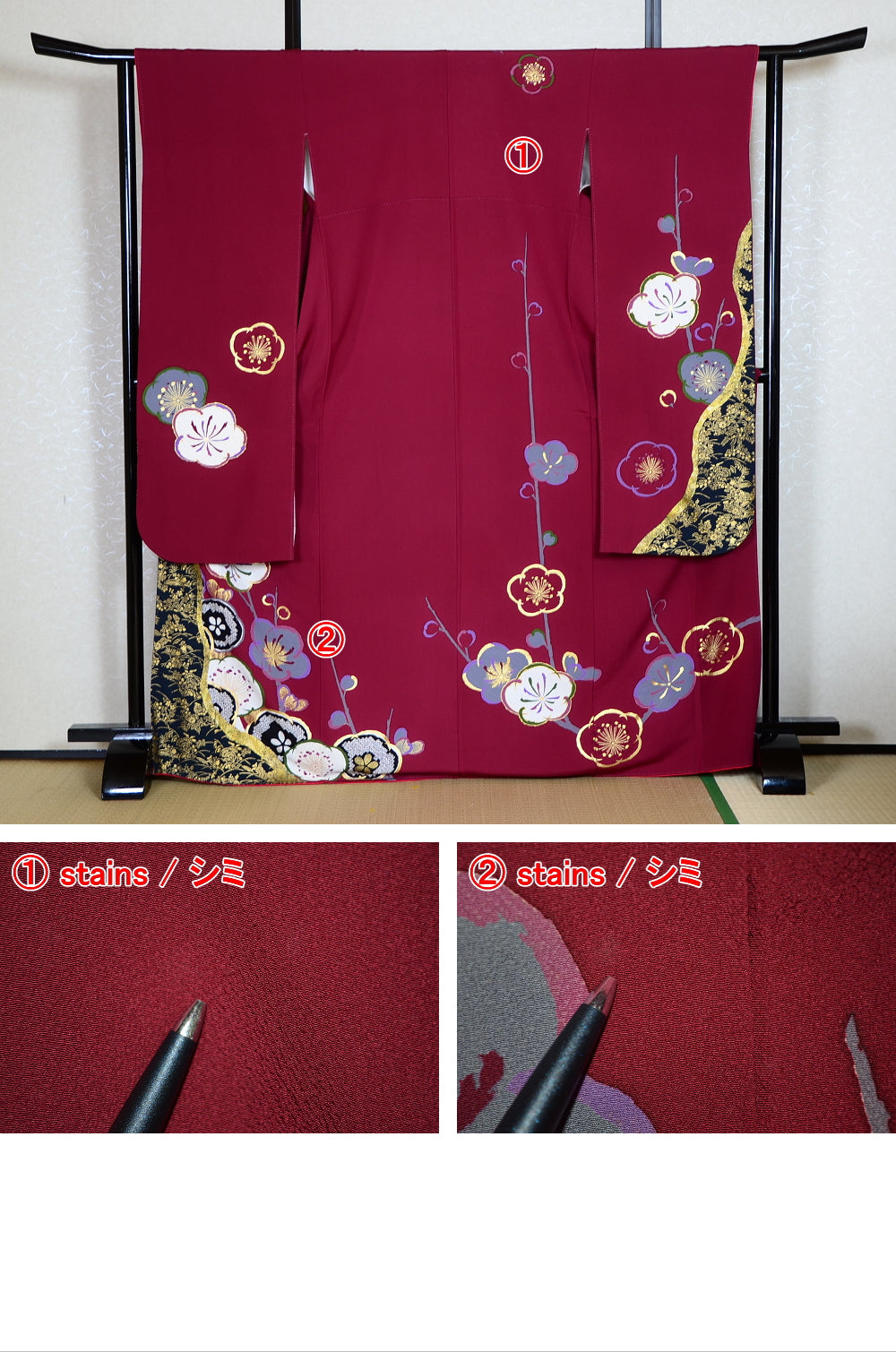 Long-sleeved kimono 6 items set / Furisode / FK#1-444