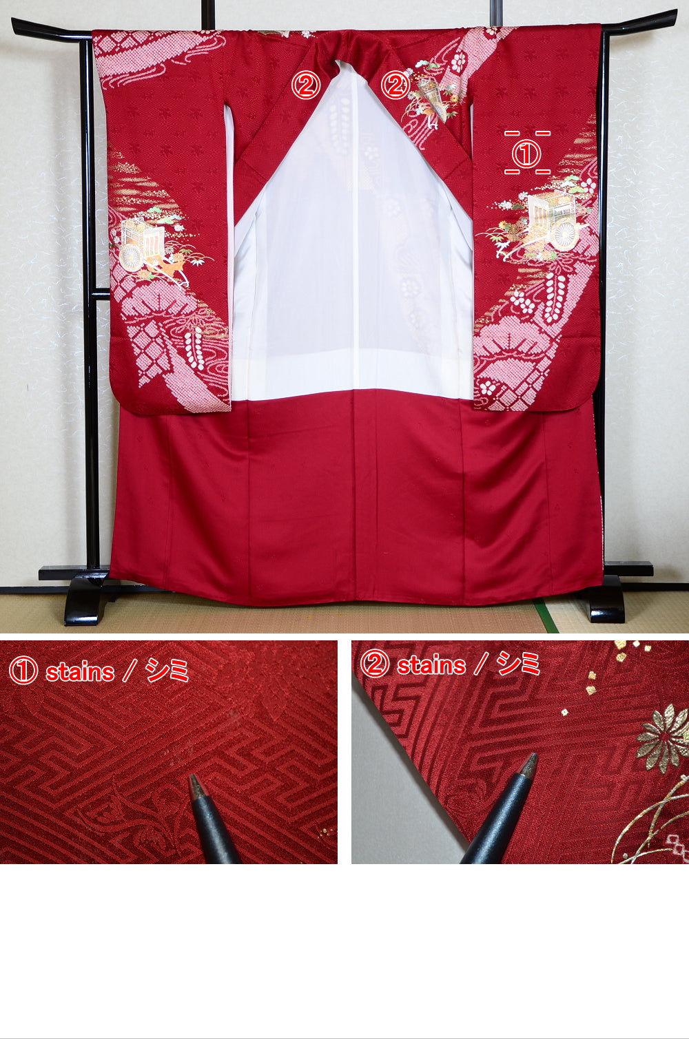 Long-sleeved kimono 6 items set / Furisode / FK#1-326