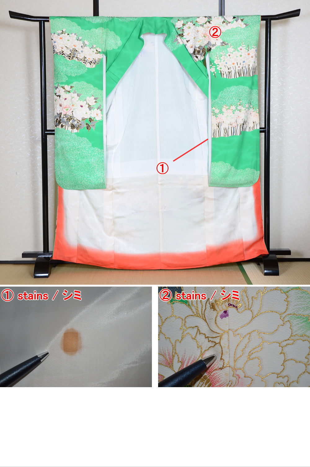 Long-sleeved kimono 6 items set / Furisode / FK#1-753