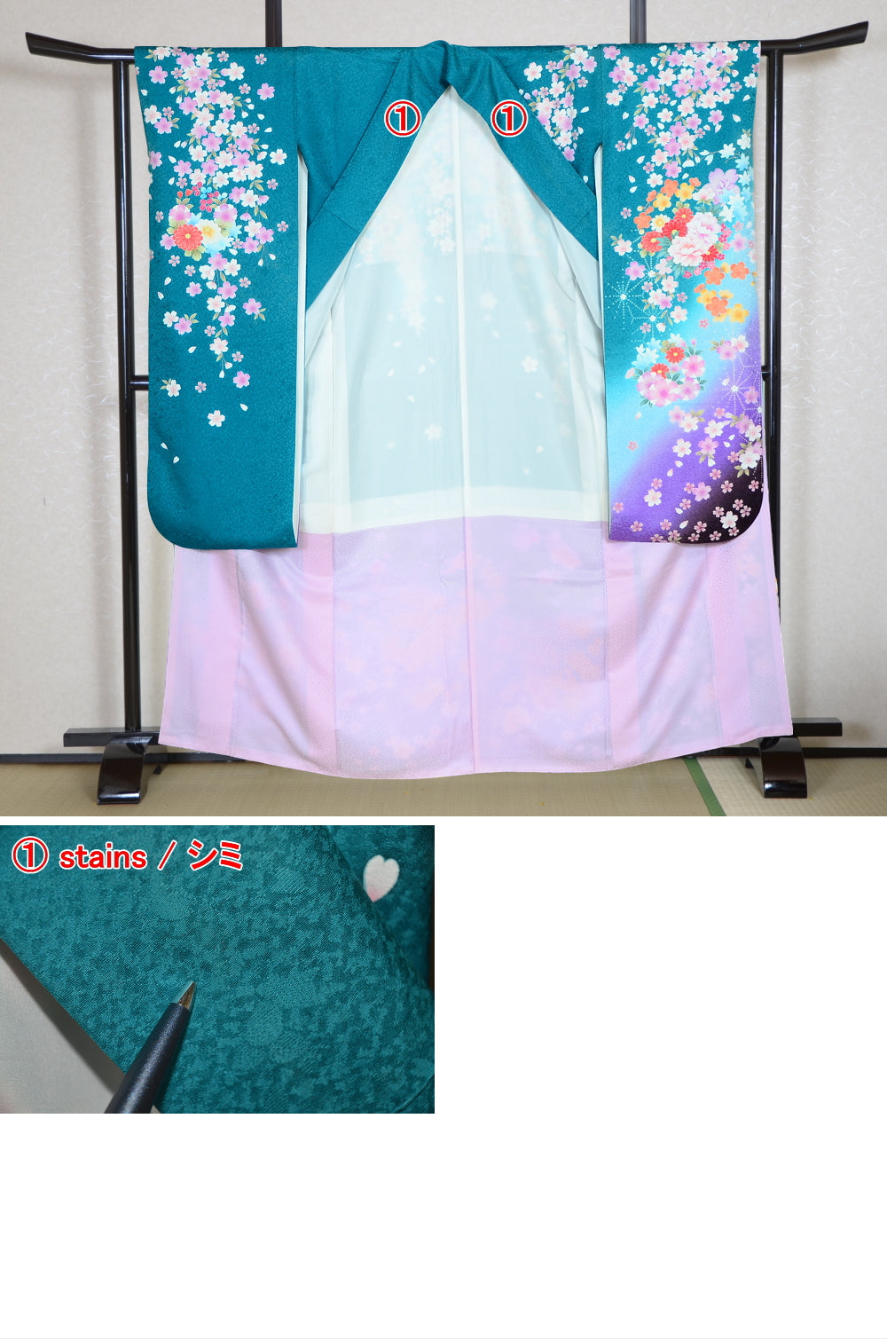 Long-sleeved kimono 6 items set / Furisode / FK#1038