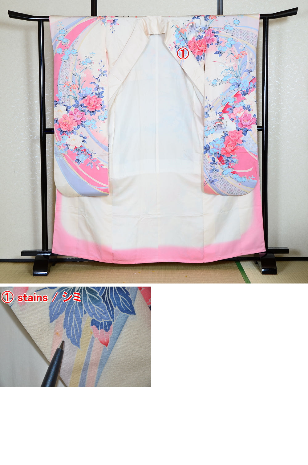 Long-sleeved kimono 6 items set / Furisode / FK#1045