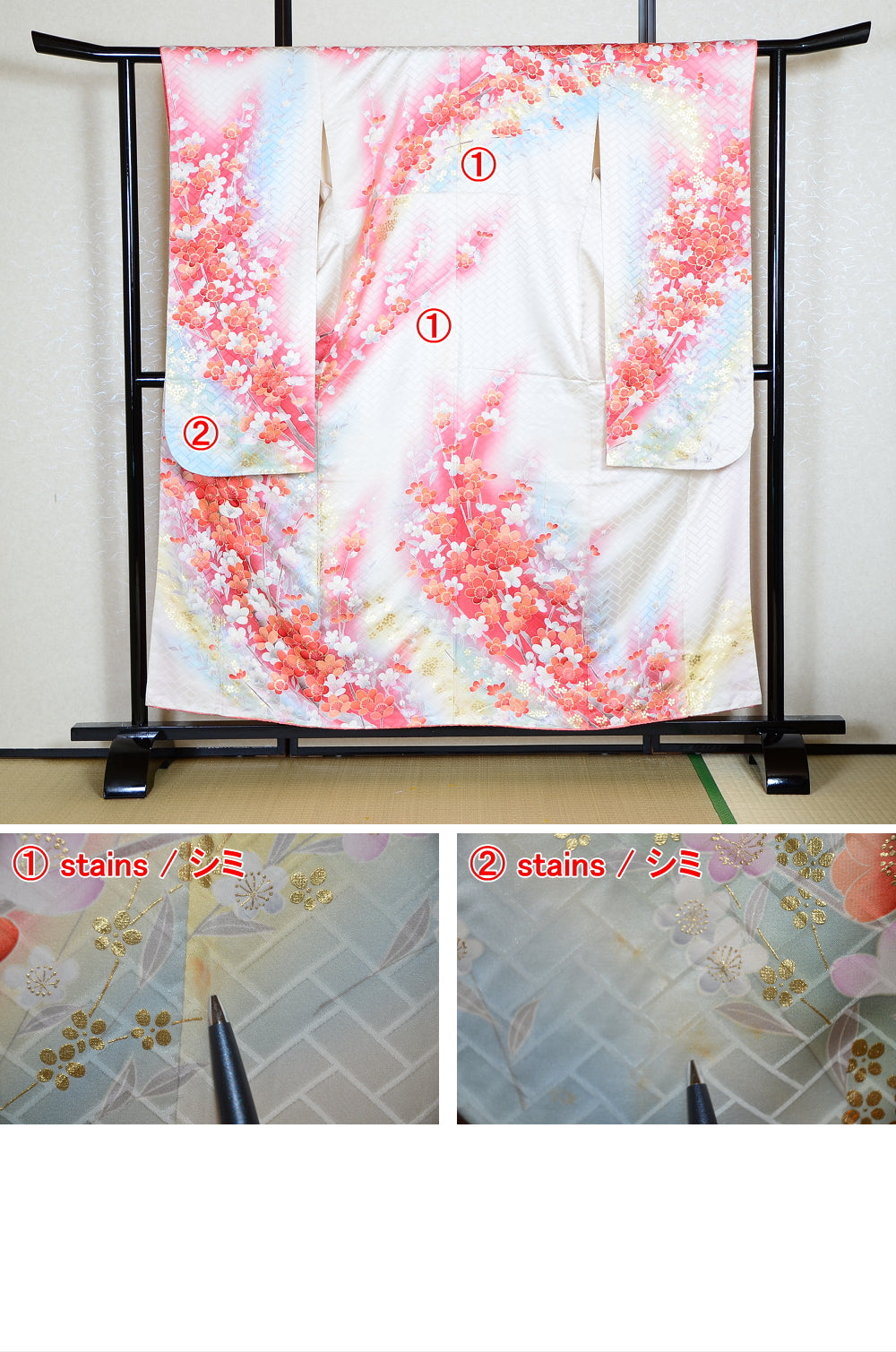 Long-sleeved kimono 6 items set / Furisode / FK#1130