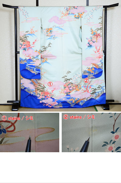 Long-sleeved kimono 6 items set / Furisode / FK#1-364