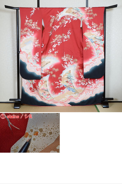 Long-sleeved kimono 6 items set / Furisode / FK#1-718